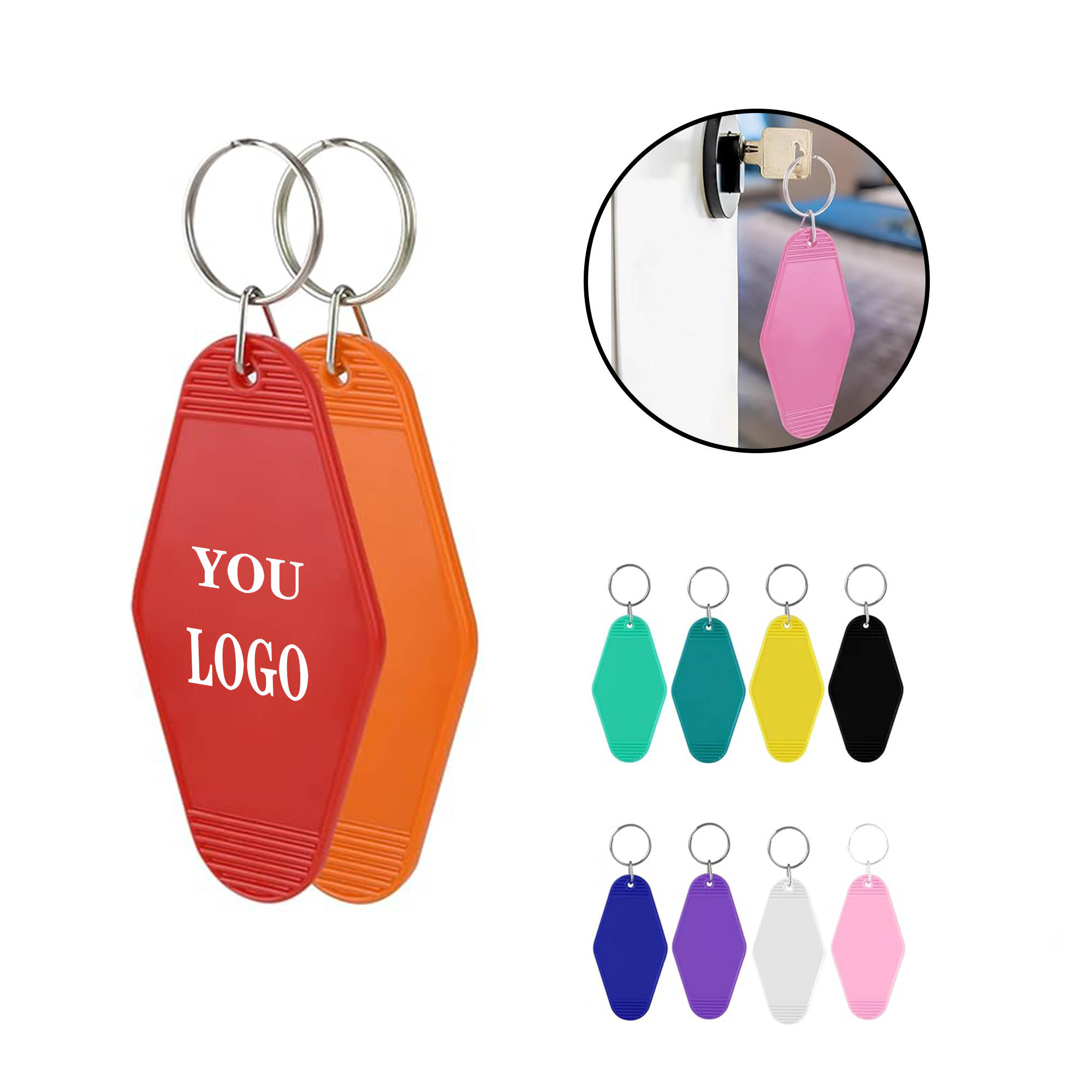 Colorful Plastic Hotel Home Keychain 1