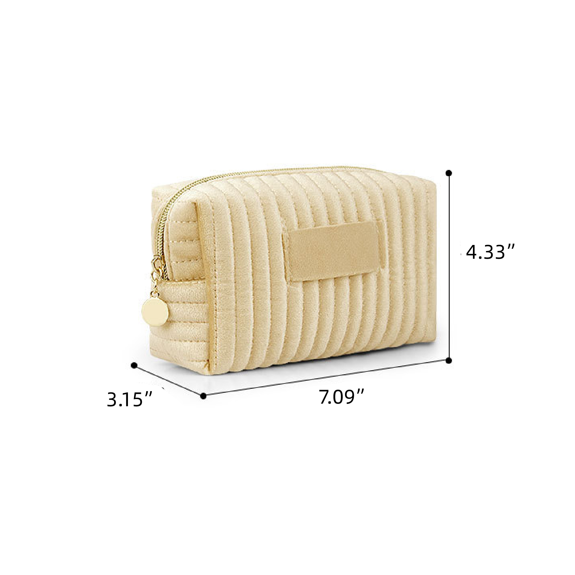 Striped Velvet Cosmetic Bag 3