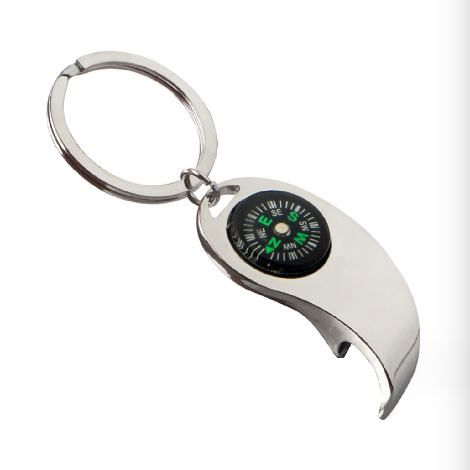 Bottle Opener Keychain with Compass 2