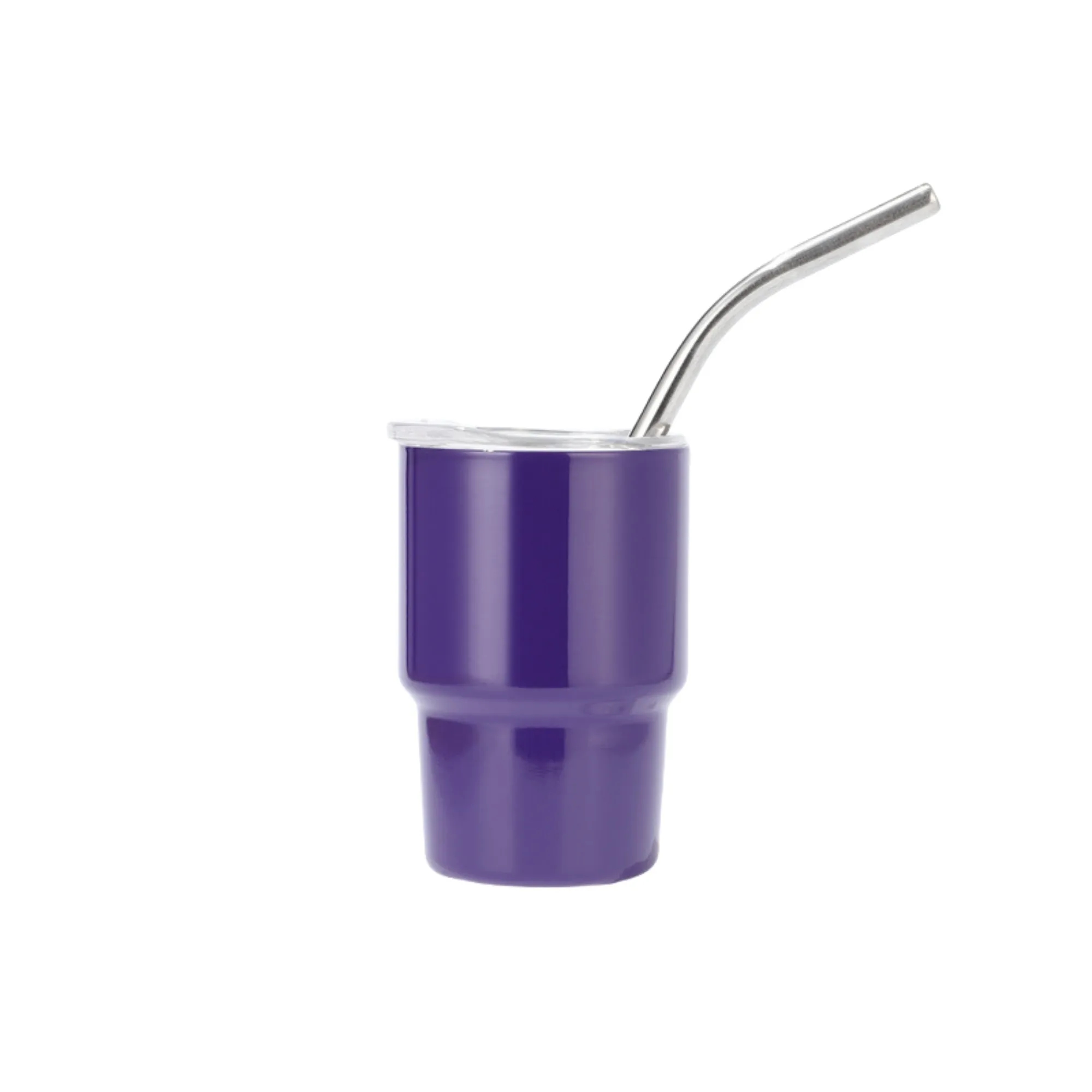 Mini Tumbler Shot Glass with Straw and Lid 13