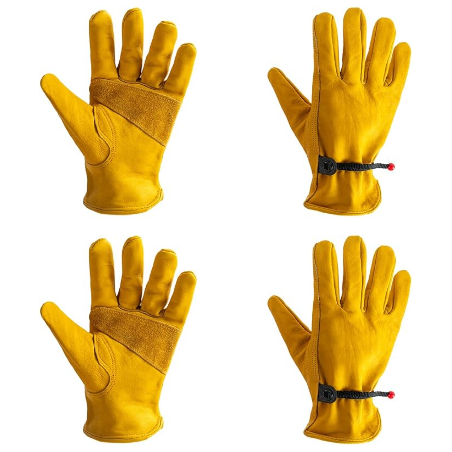 Leather Work Gloves with Wrist Closure 4