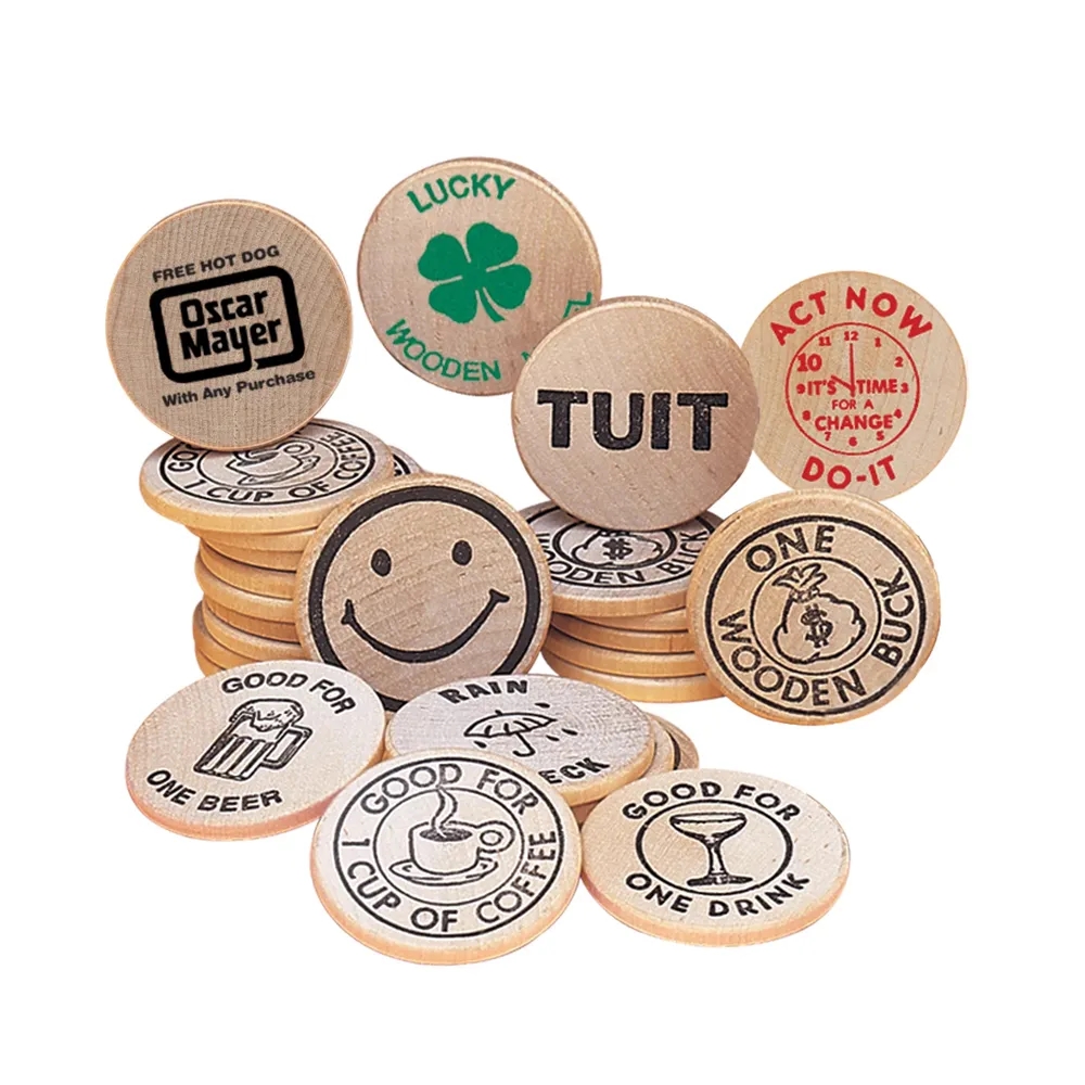 Wooden Advertising Nickel 4