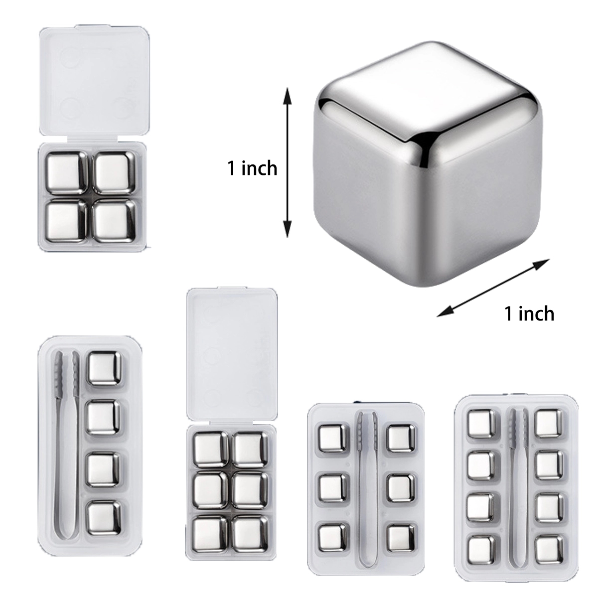Stones Stainless Steel Ice Cube 4
