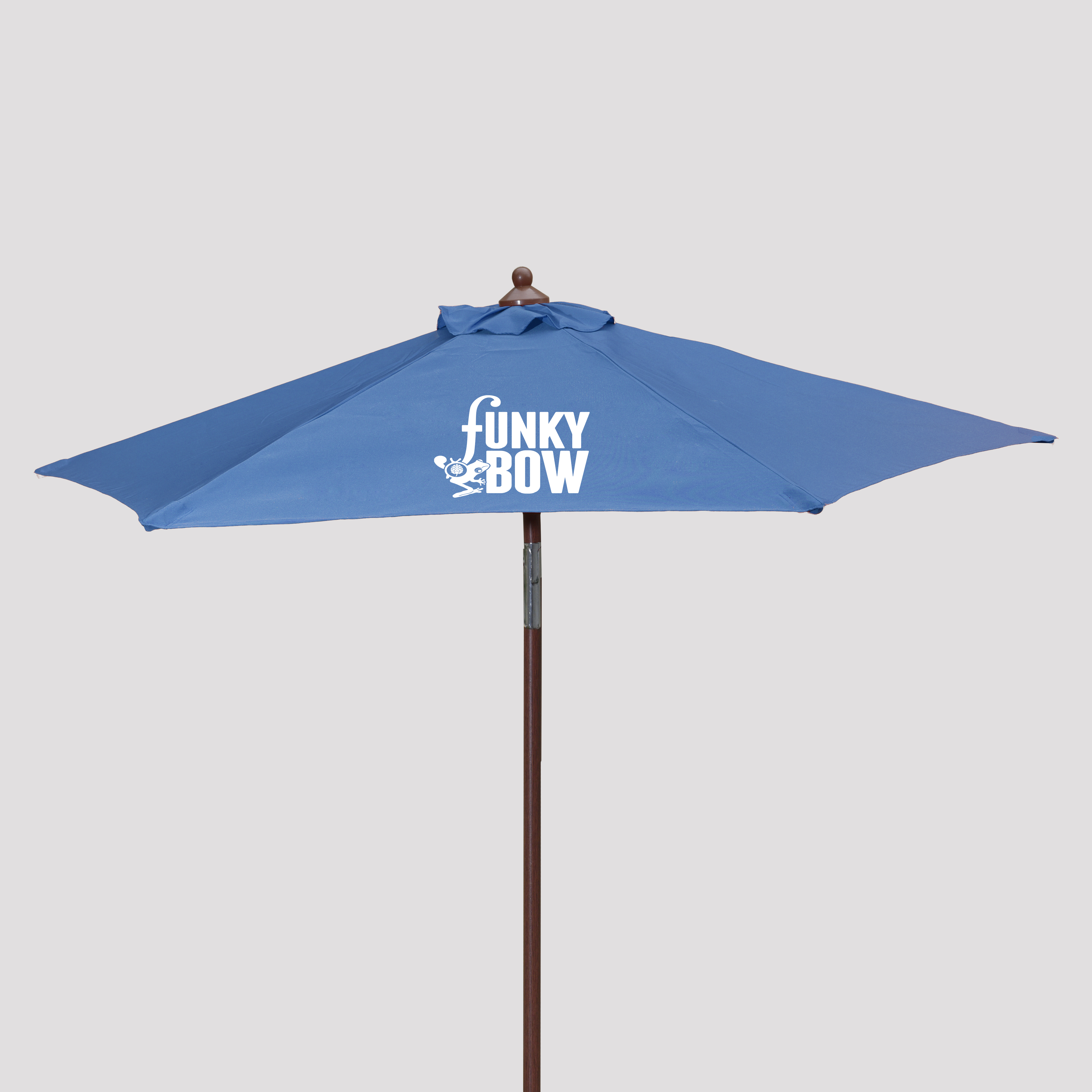 7' Wood Look Market Umbrella with Tilt