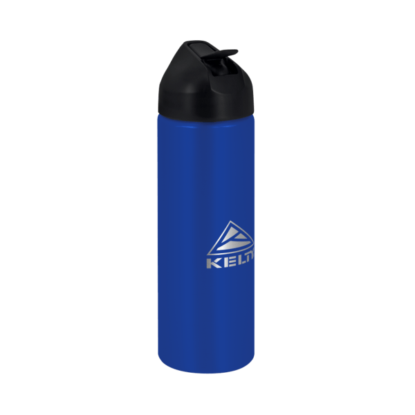 EasyFlow Recycled Aluminum Bottle w Straw Lid, custom water bottle with logo imprint 116