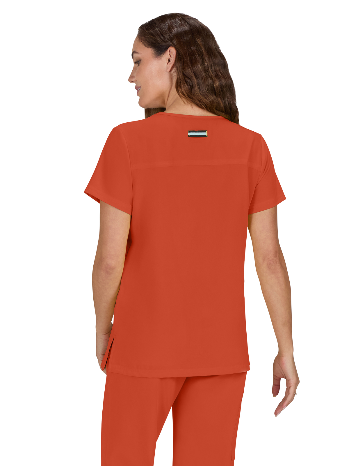 koi - Next Gen - Women's Three-Pocket Wide V-Neck Stretch Hustle and Heart Top 42