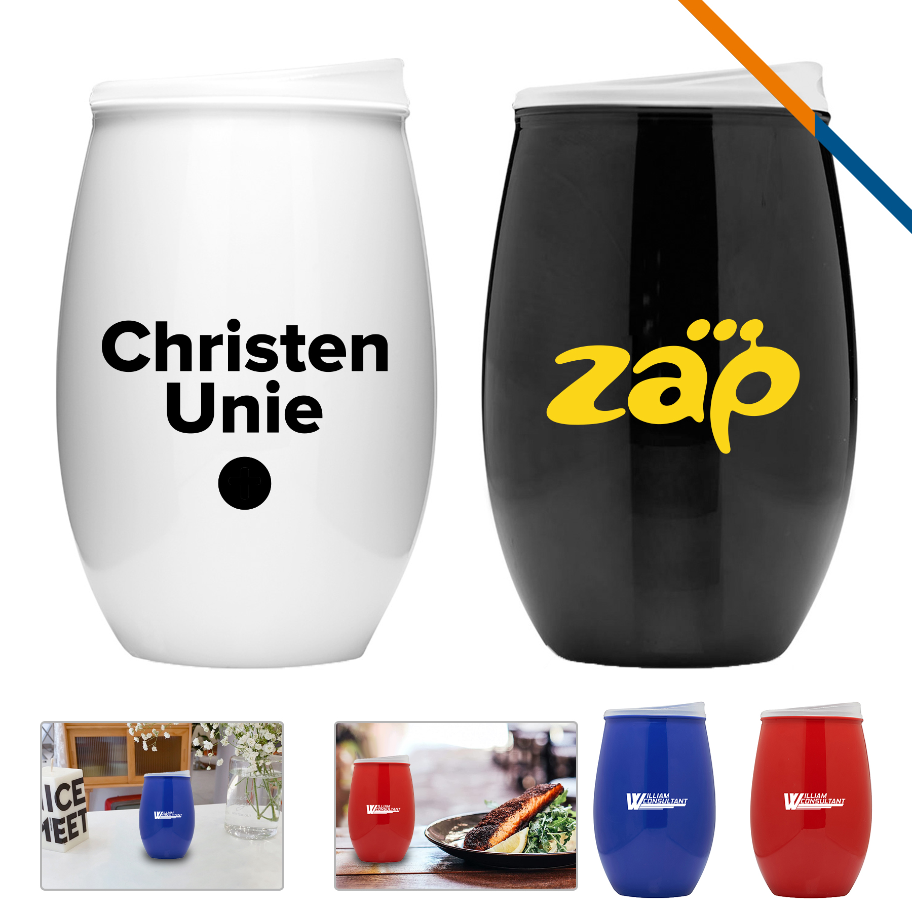 Egbert Stemless Wine Tumbler - 16 OZ. 2