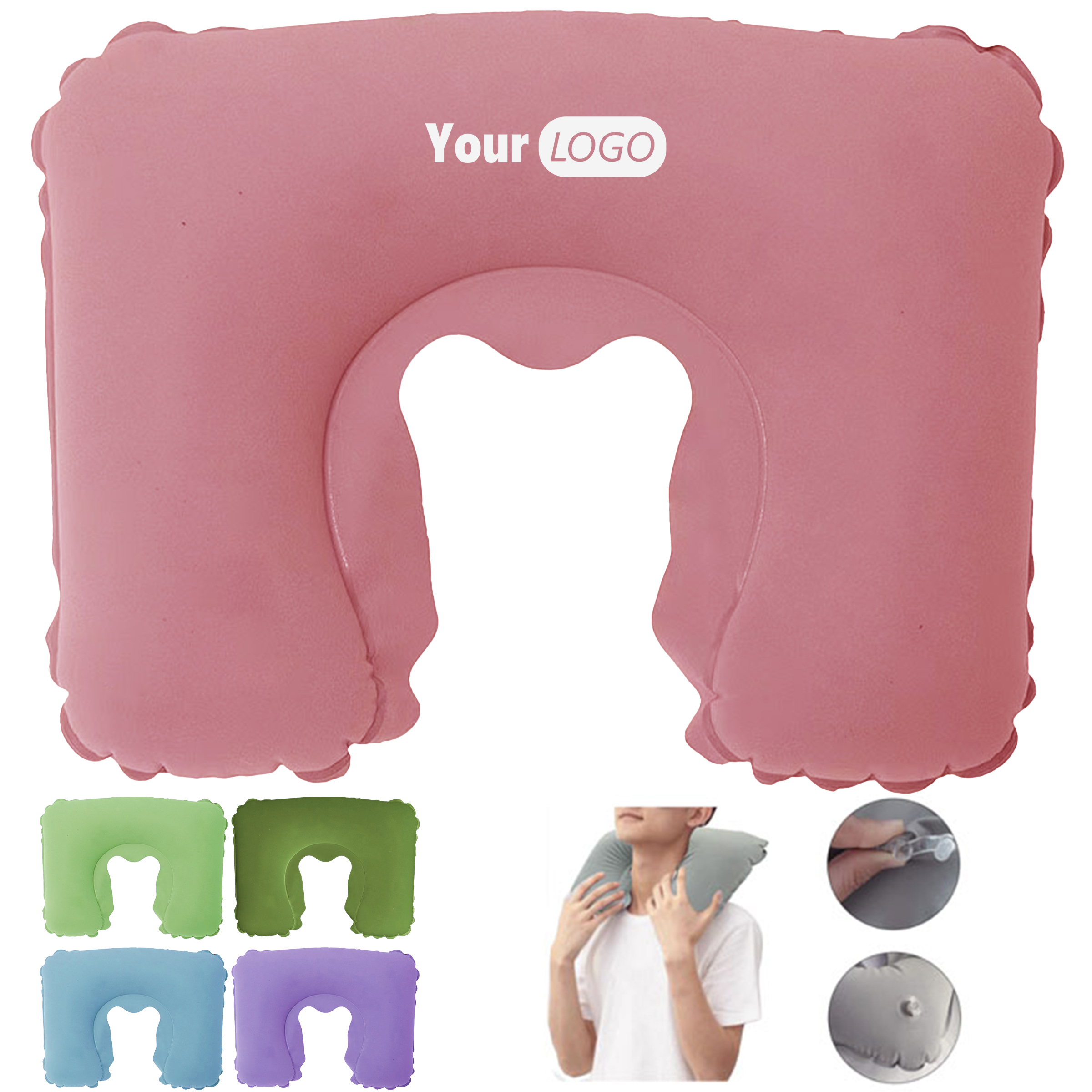 Pvc Compact Inflatable Neck Pillow 2