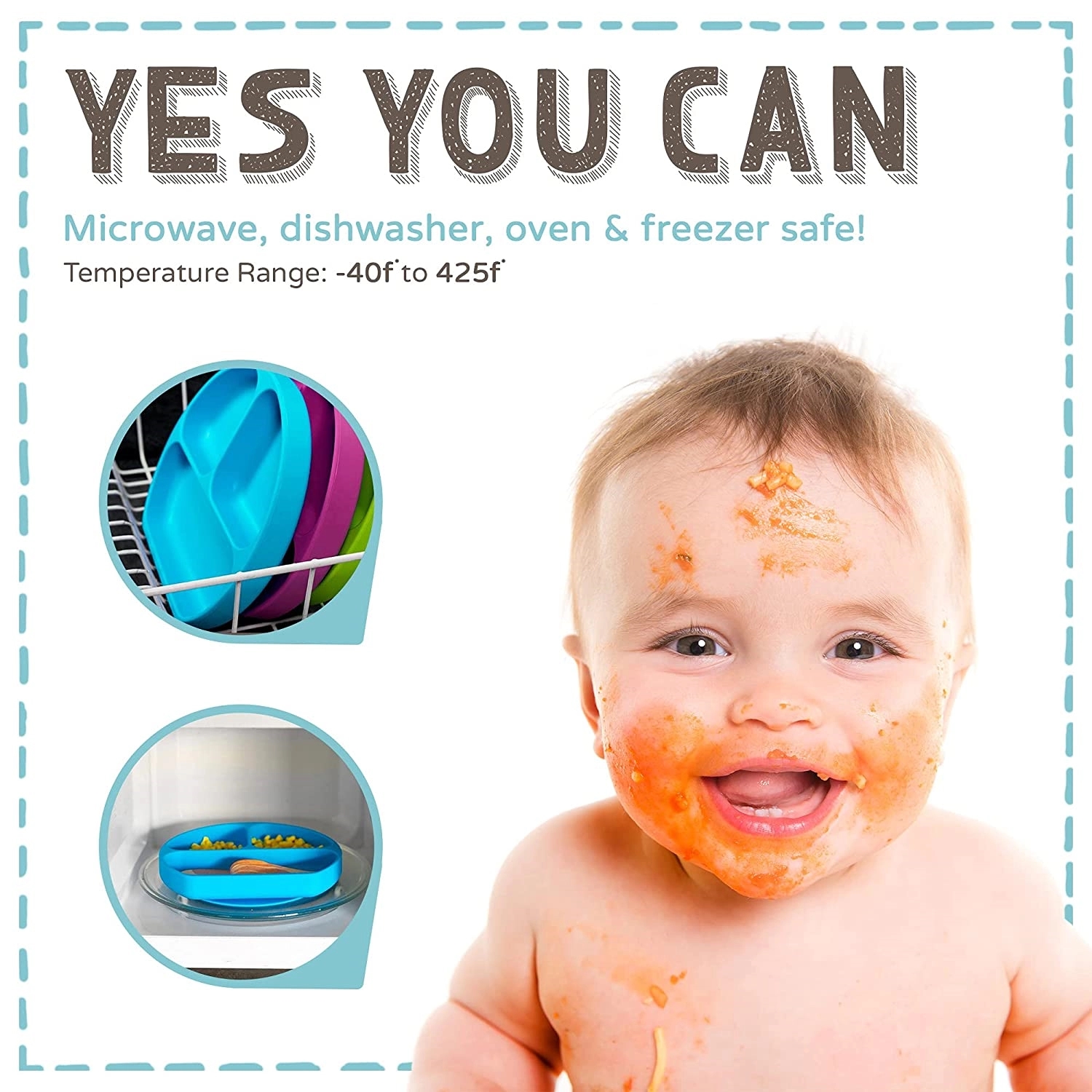 100% Silicone Suction Plate 3