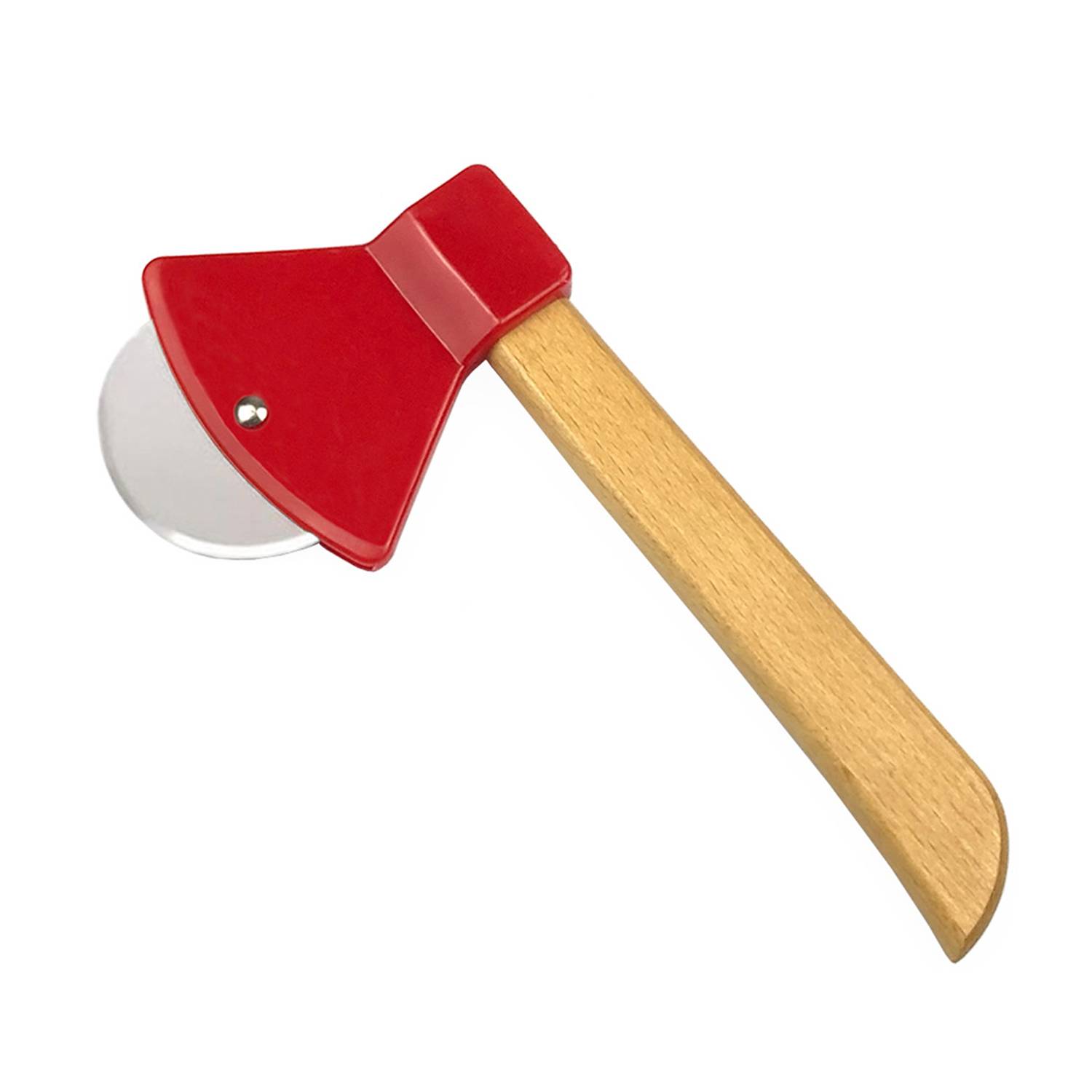 Ergonomic Bamboo Axe Pizza Cutter 7