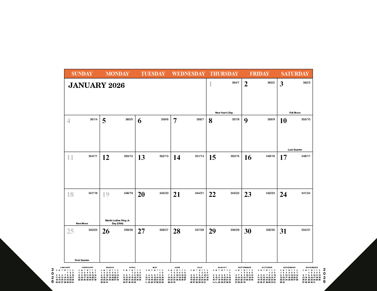 Skinner & Kennedy® Desk Pad Calendar 12