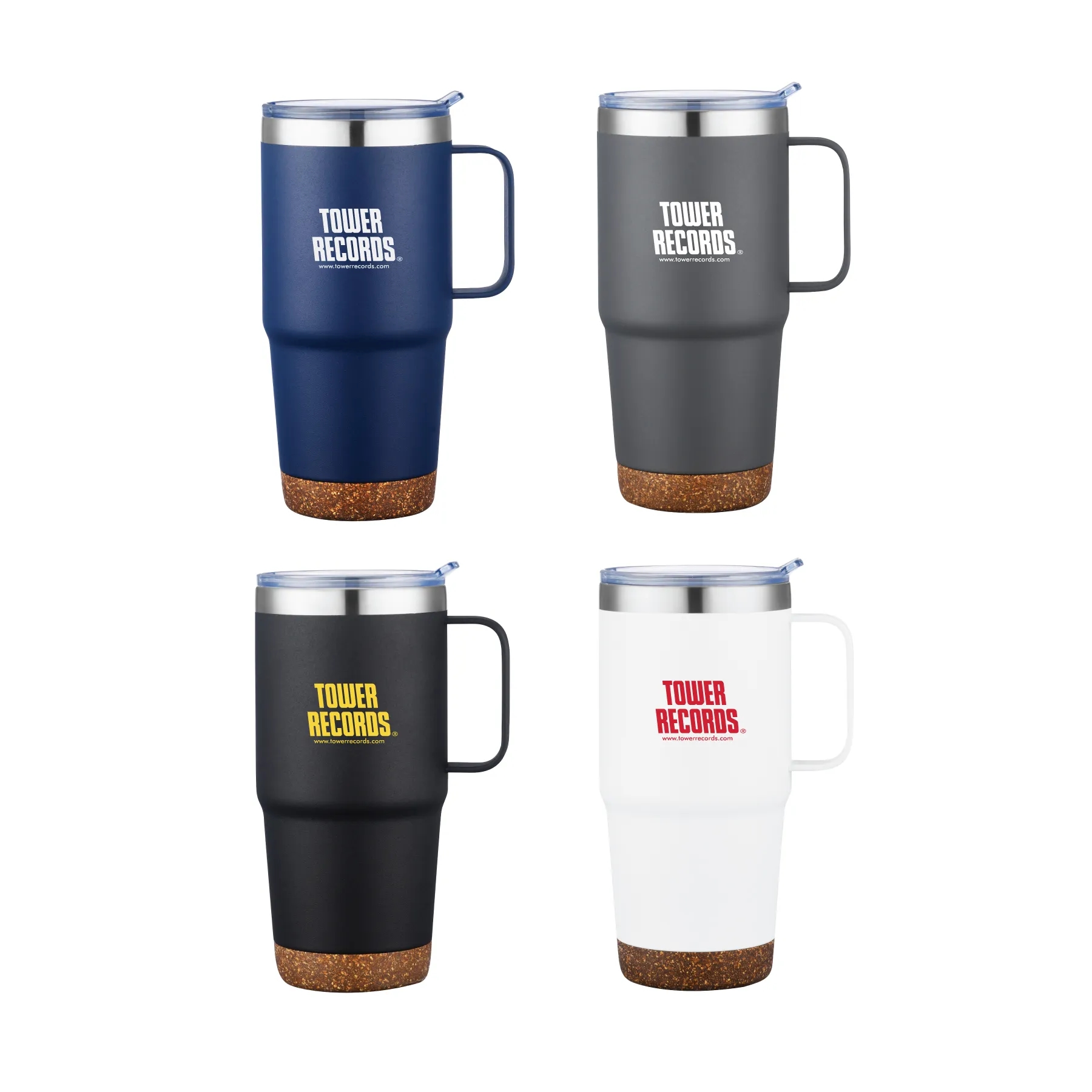 24oz Stainless Travel Mug with Cork Bottom