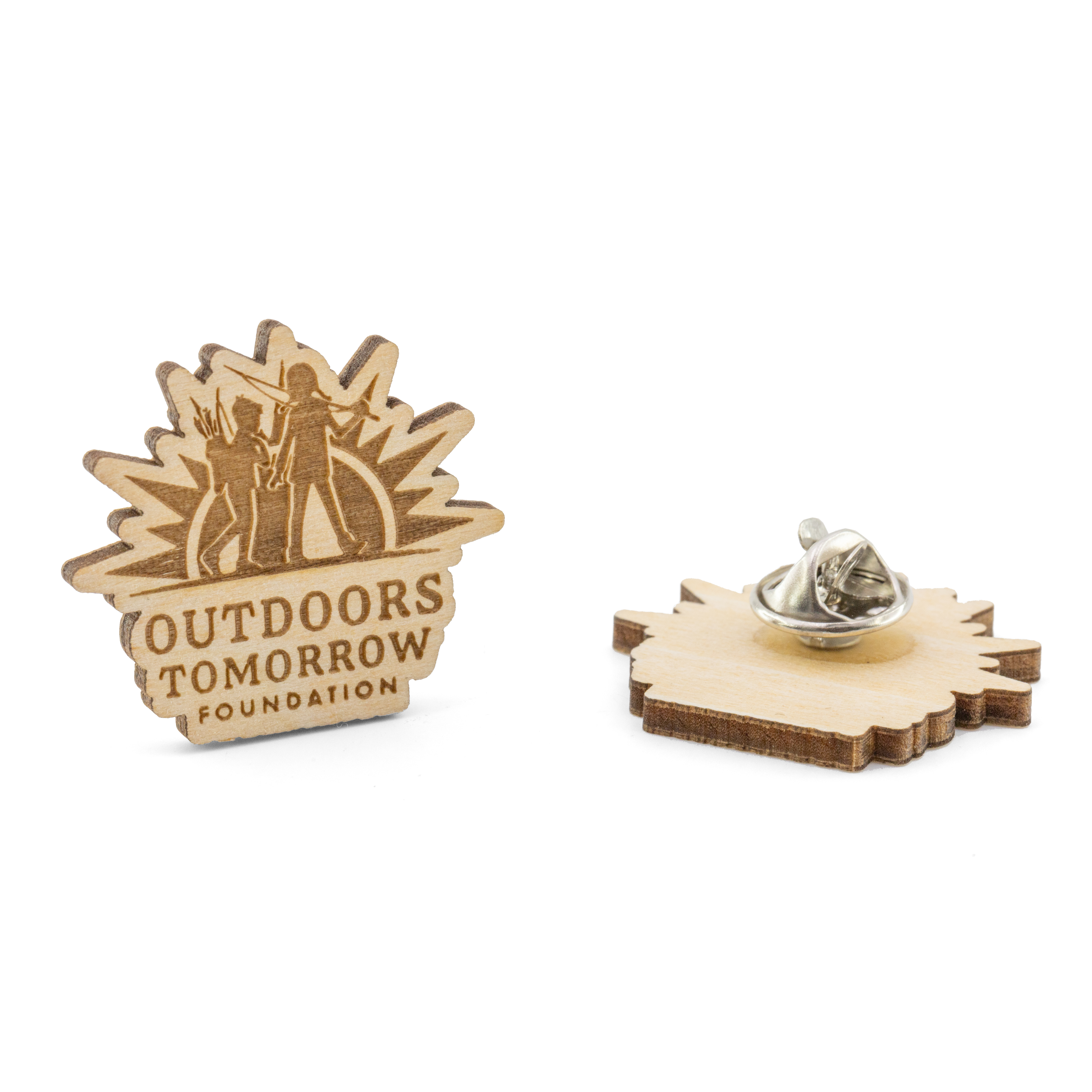 Wood Lapel Pins Engraved (1") 2