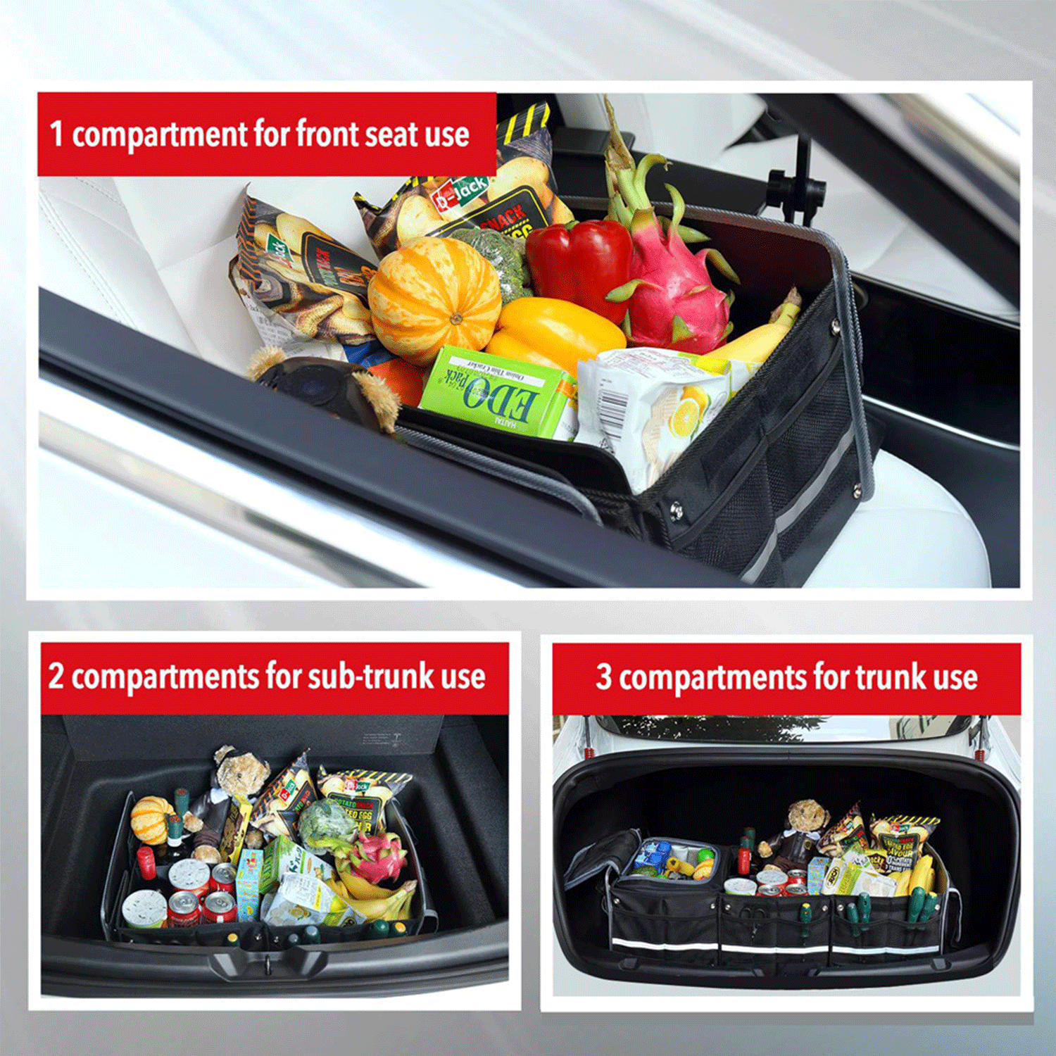 Outdoor Travel car supplies trunk storage Organizer box 10