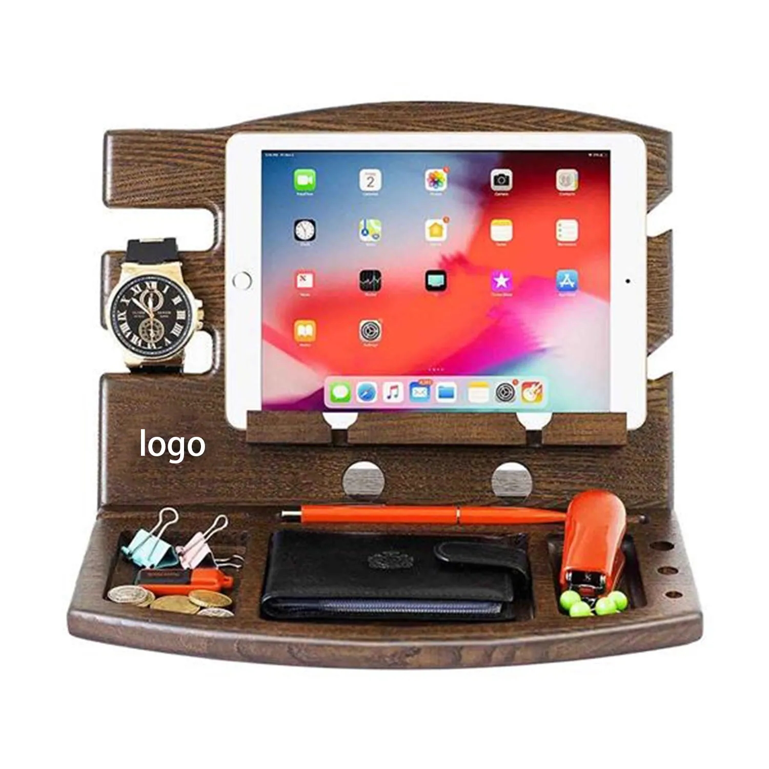 Wood Docking Station Desk Accessories 3