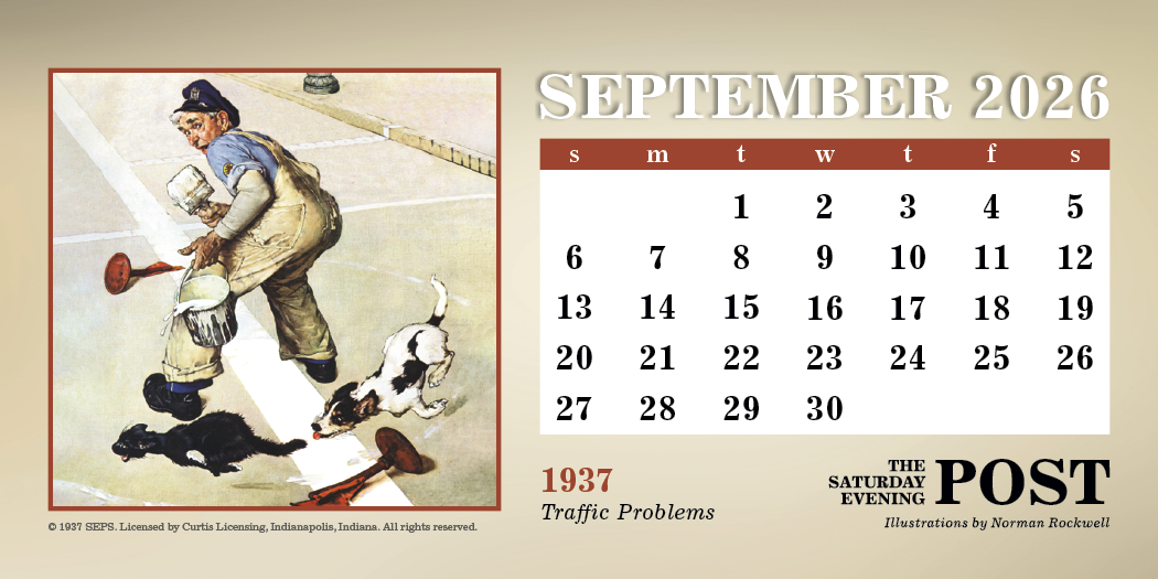 Triumph® Calendars The Saturday Evening Post Illustrations by Norman Rockwell Desk Calendar 13