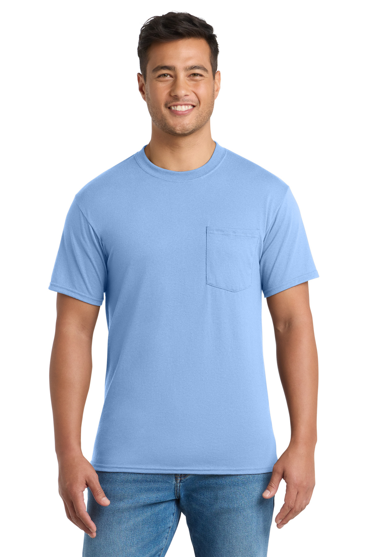 Port & Co Core Blend Pocket Tee. PC55P 146