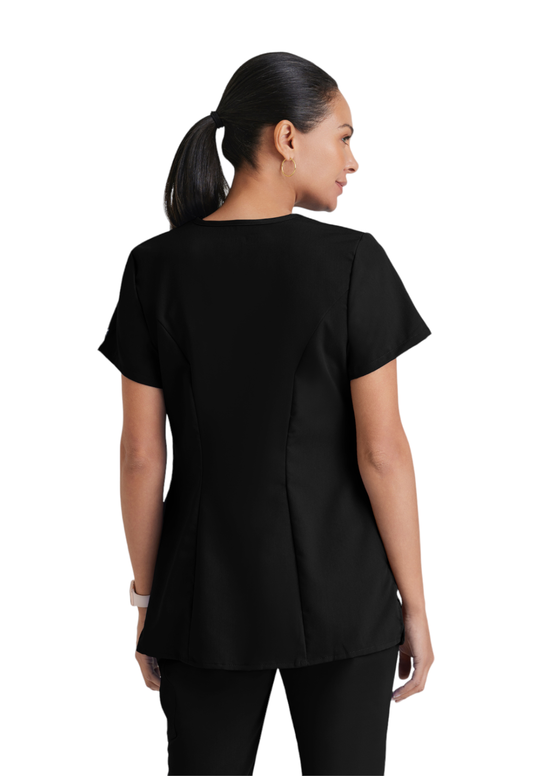 Grey's Anatomy Classic - Women's Two-Pocket Mock Wrap Lilah Maternity Scrub Top 2