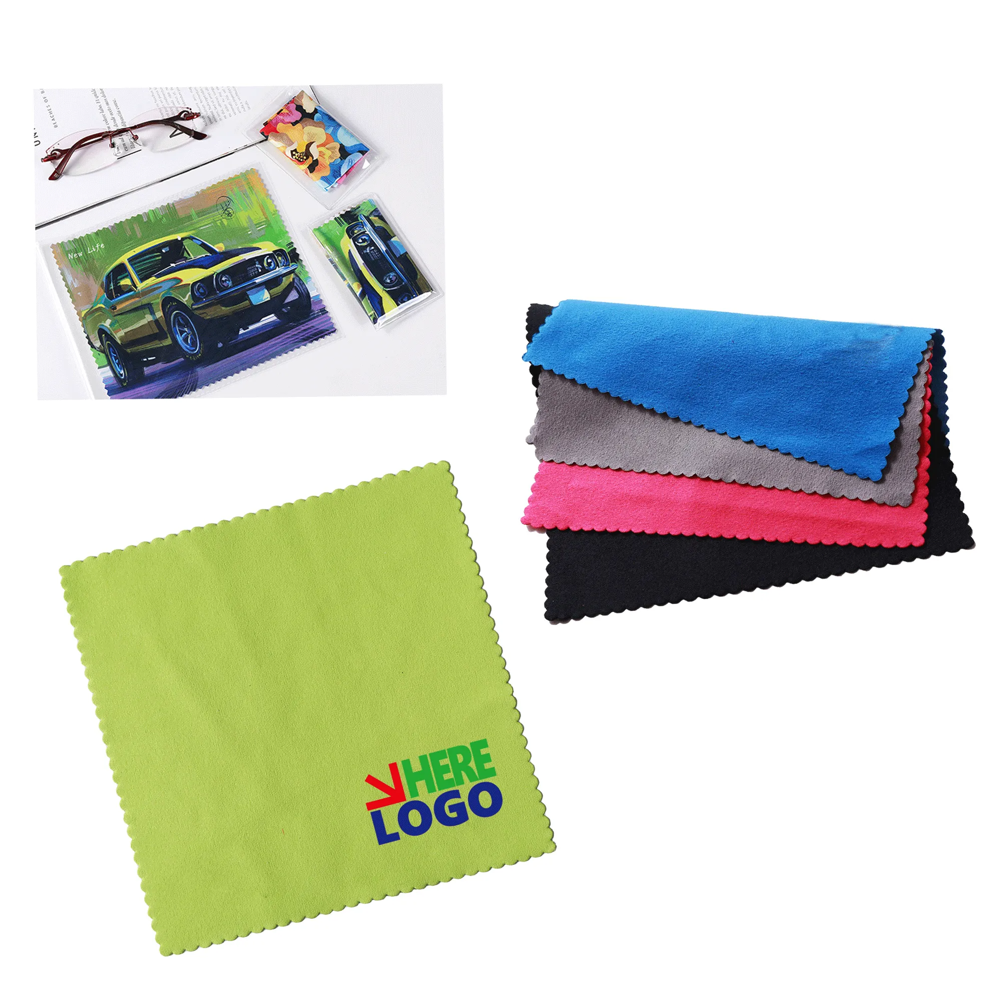 Microfiber Glasses Cleaning Cloth With PVC Case 1