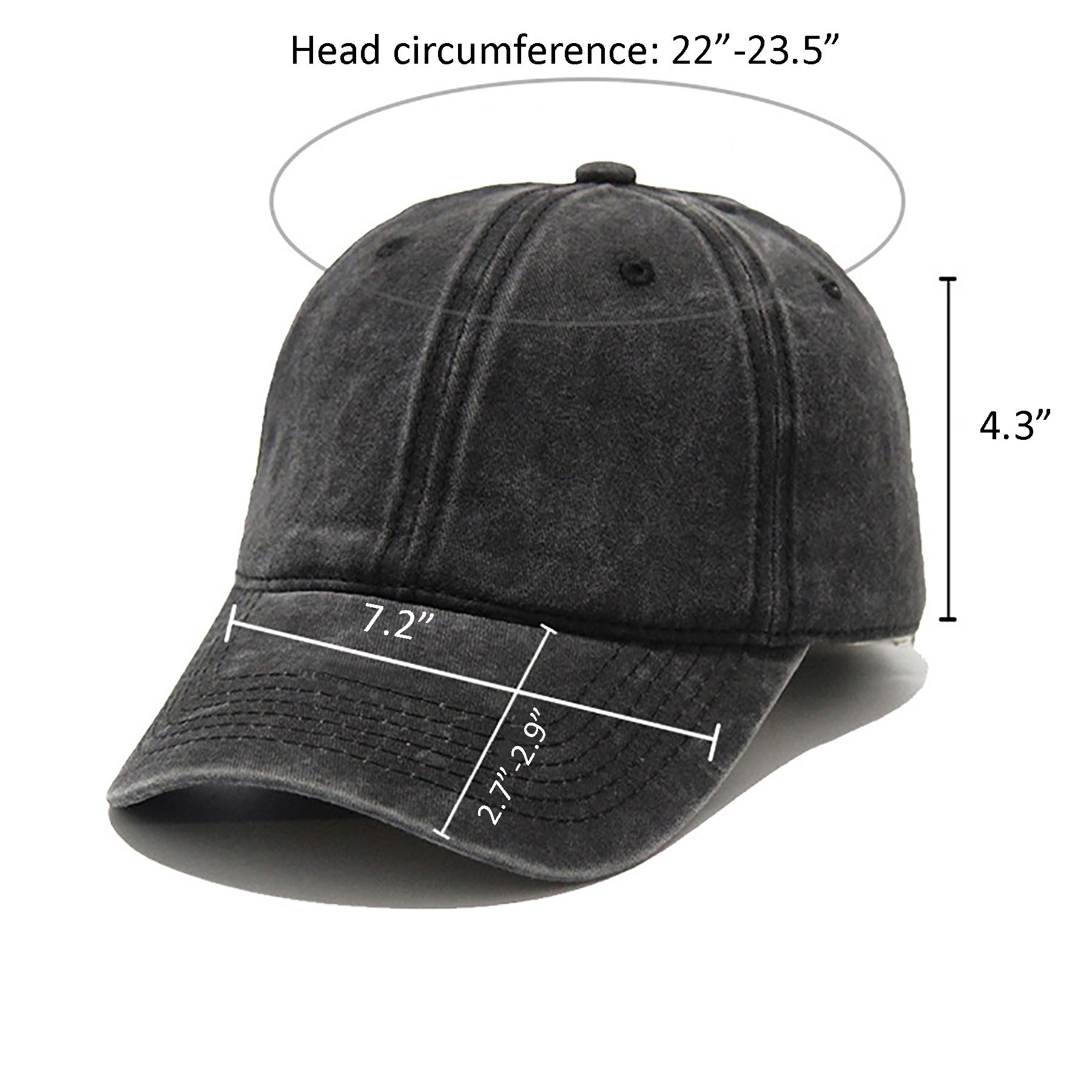 Vintage Washed Denim Baseball Cap For Men And Women 3