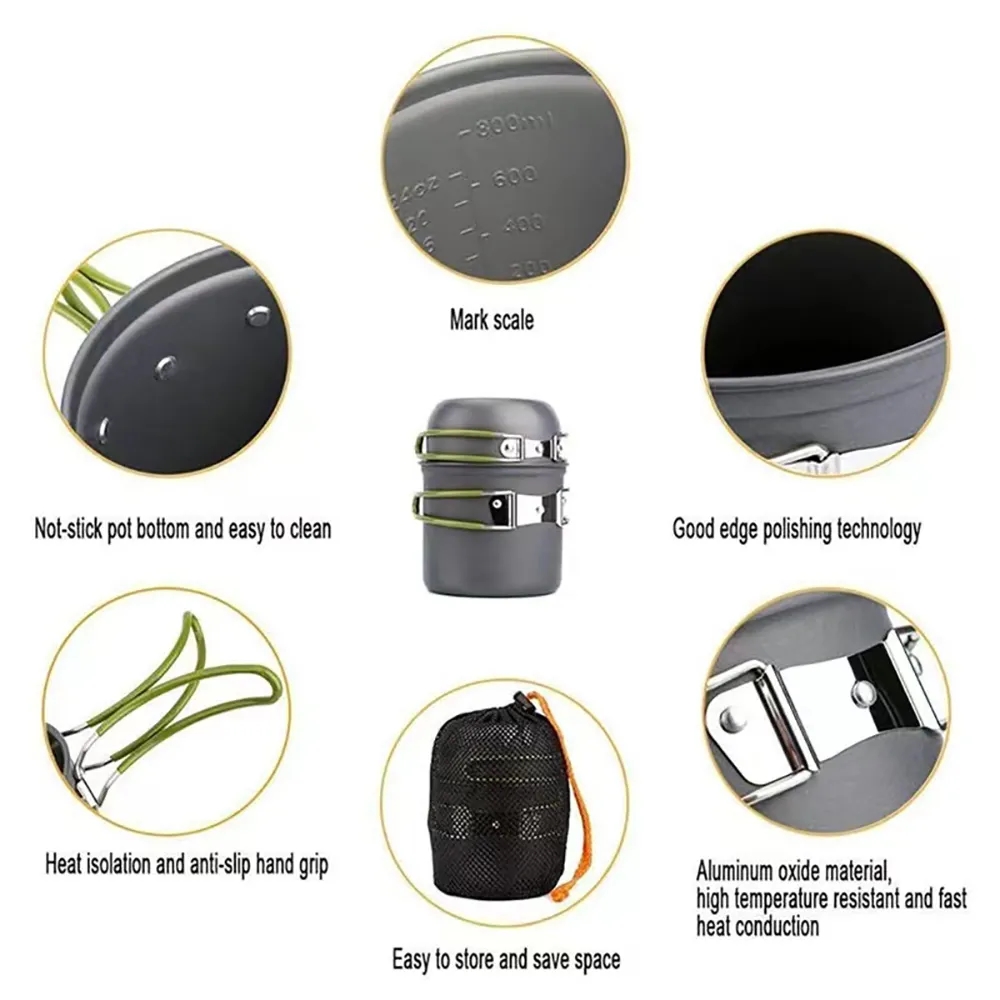 Portable Camping Cookware Set 4