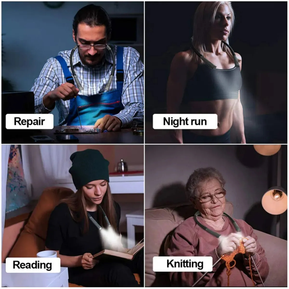 Rechargeable LED Neck Reading Light 7