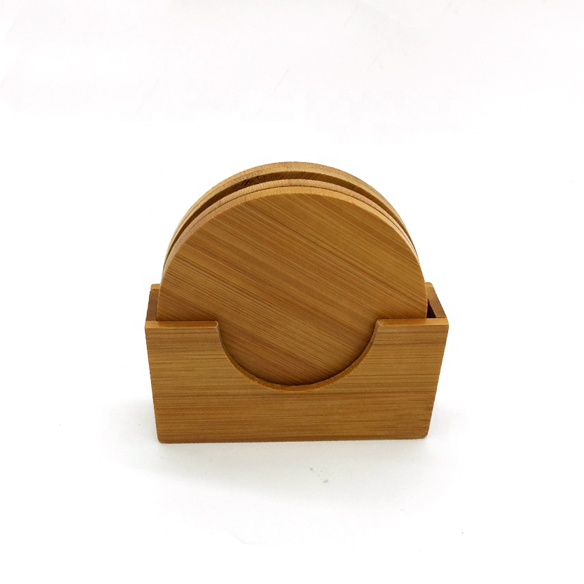 Round Wooden Coaster Set 2