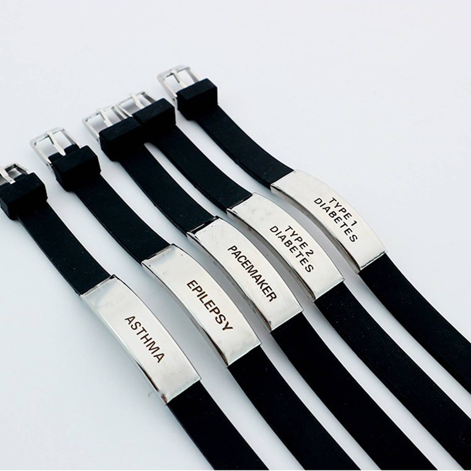 Medical Logo Stainless Steel Silicone Adjustable Bracelet 5