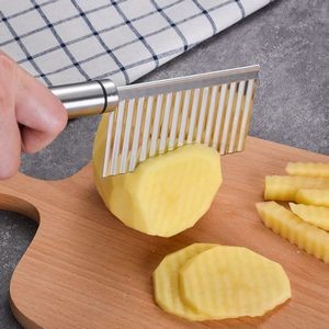 Crinkle Blade Wavy Slicer Cutter Knife Stainless Steel Tool 10