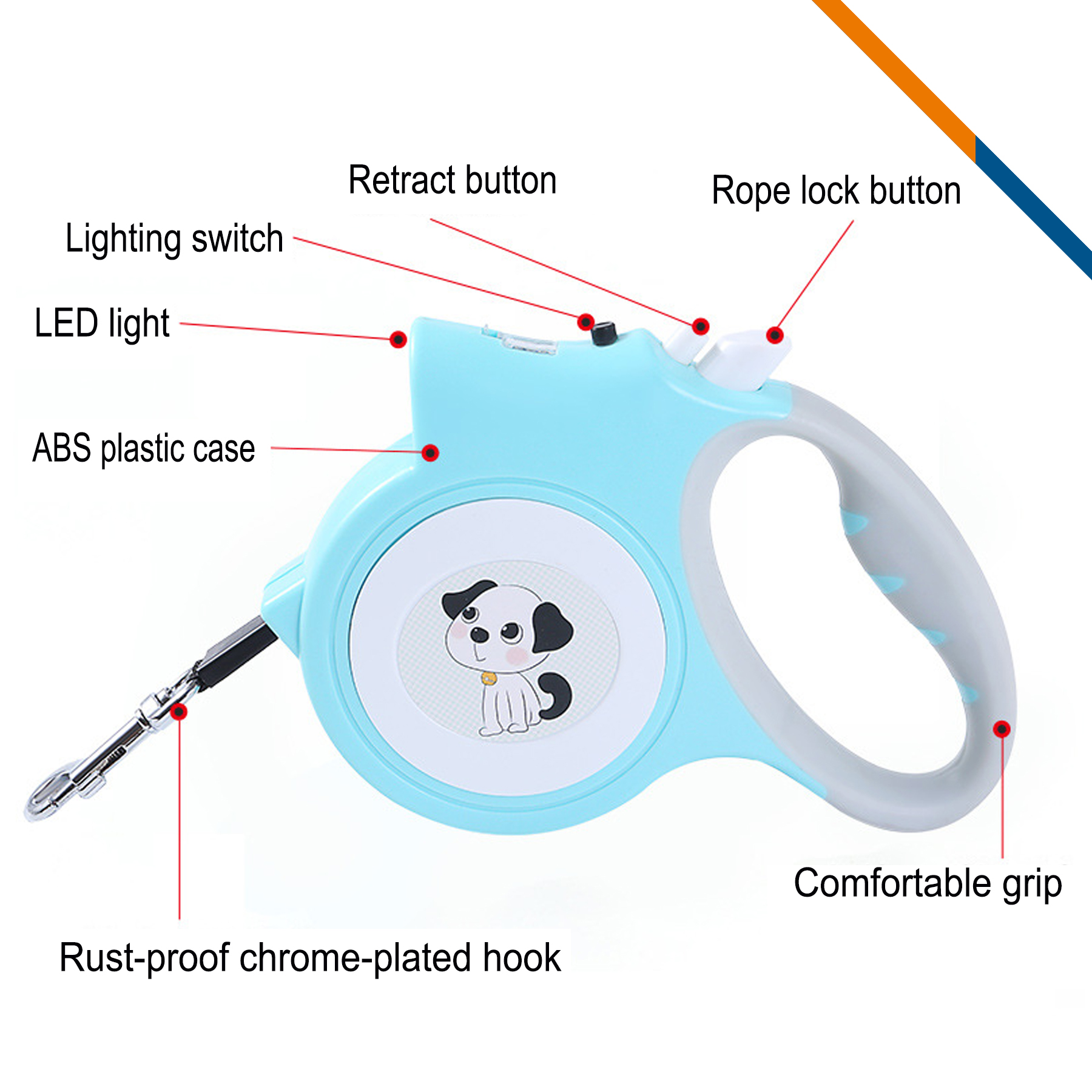 Inour Retractable Dog Leash 9