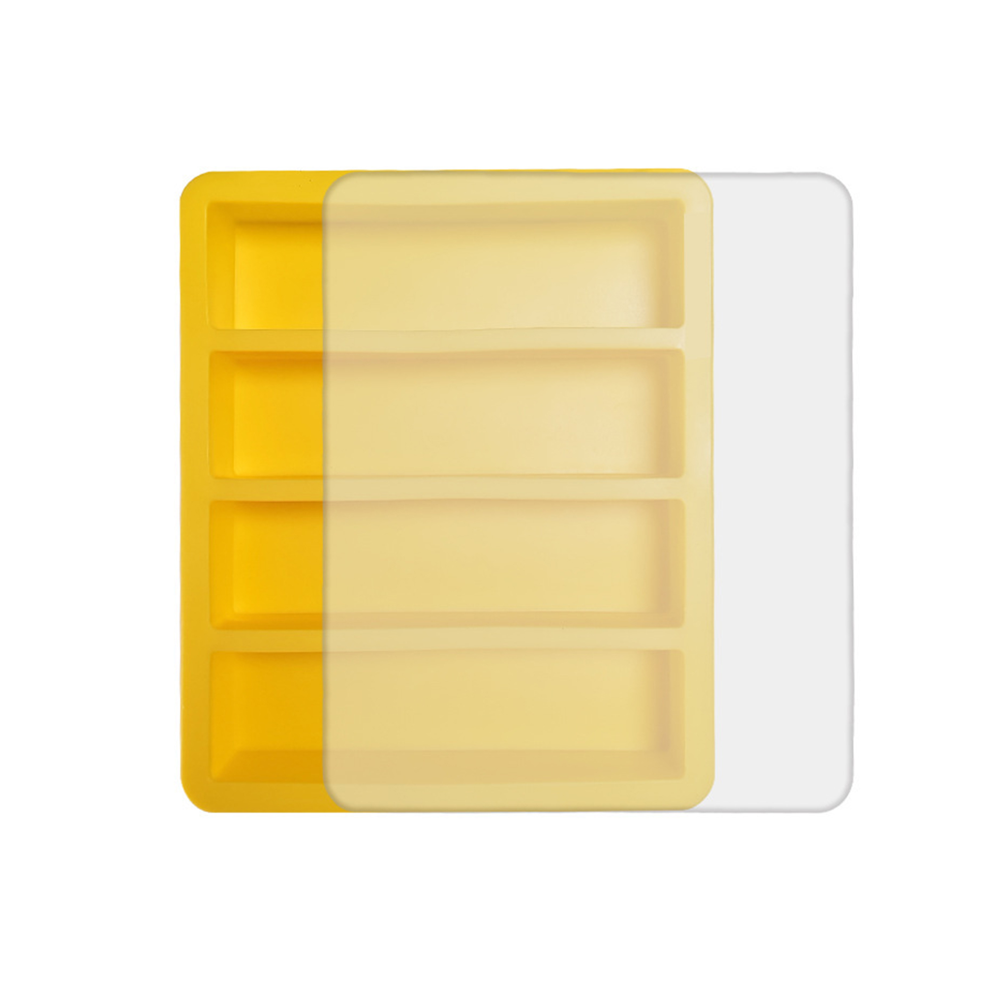 Integrated Silicone Ice Tray One Piece Mold 9.7" X 4.6" X 1.6" 8