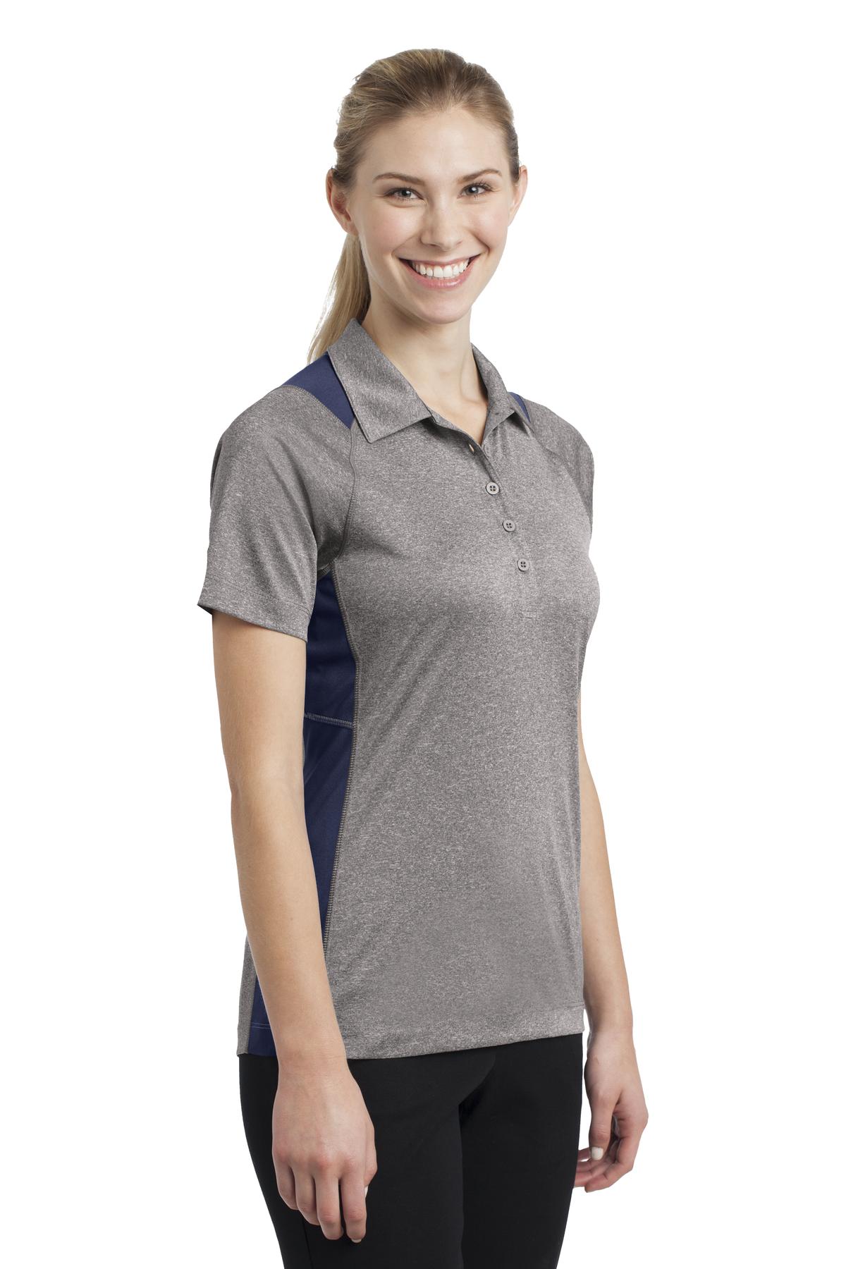 Sport-Tek® Women's Heather Colorblock Contender Polo 75