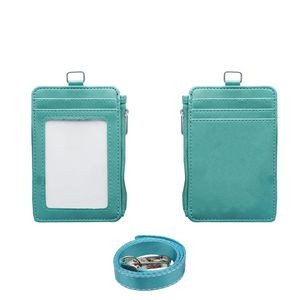 PU Leather Card Holder With Zip Pocket 13