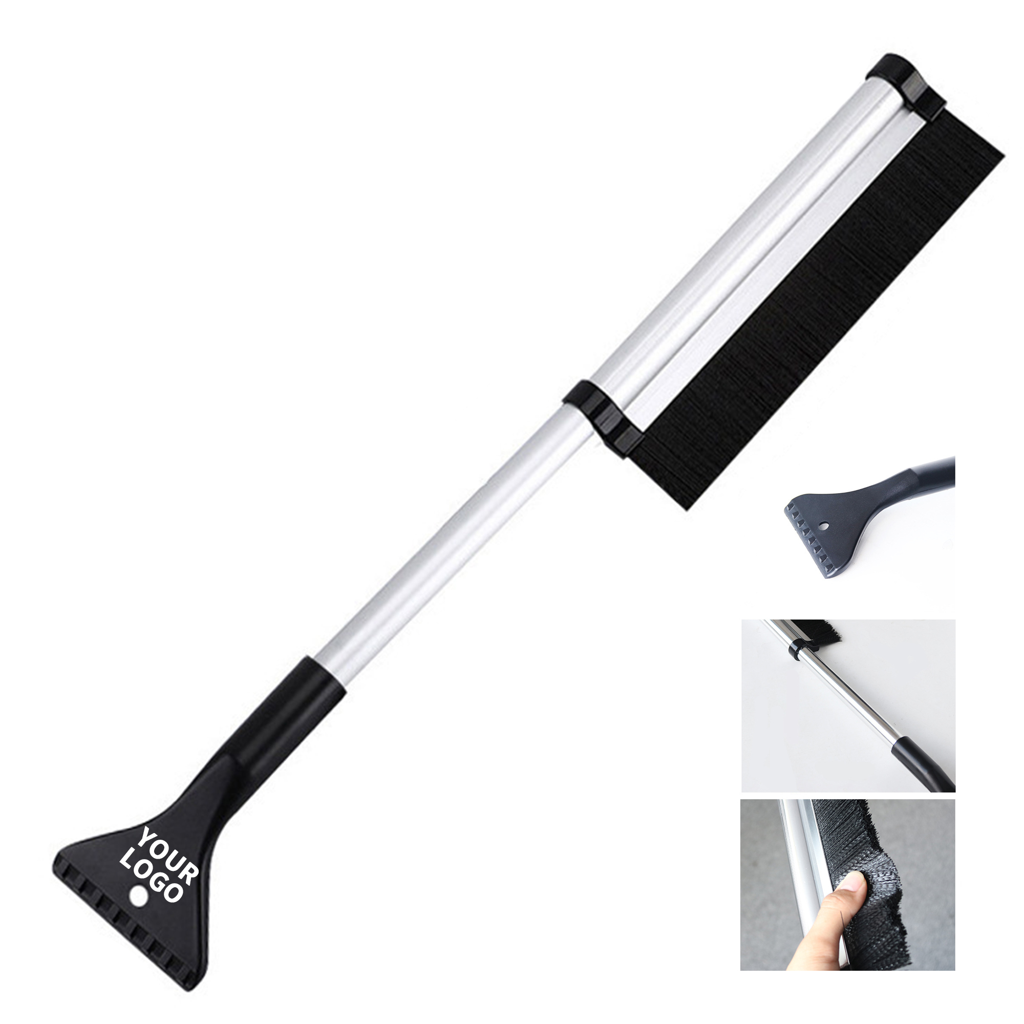 Extendable Snow Brush With Ice Scraper 16.6" To 23.6" 3