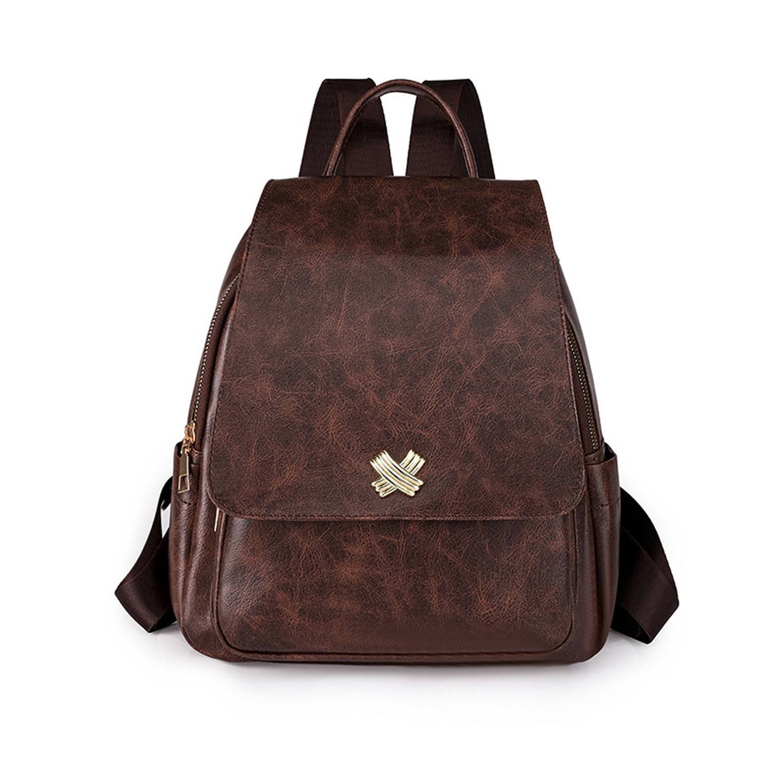 PU Leather portable leisure fashion travel backpack 7