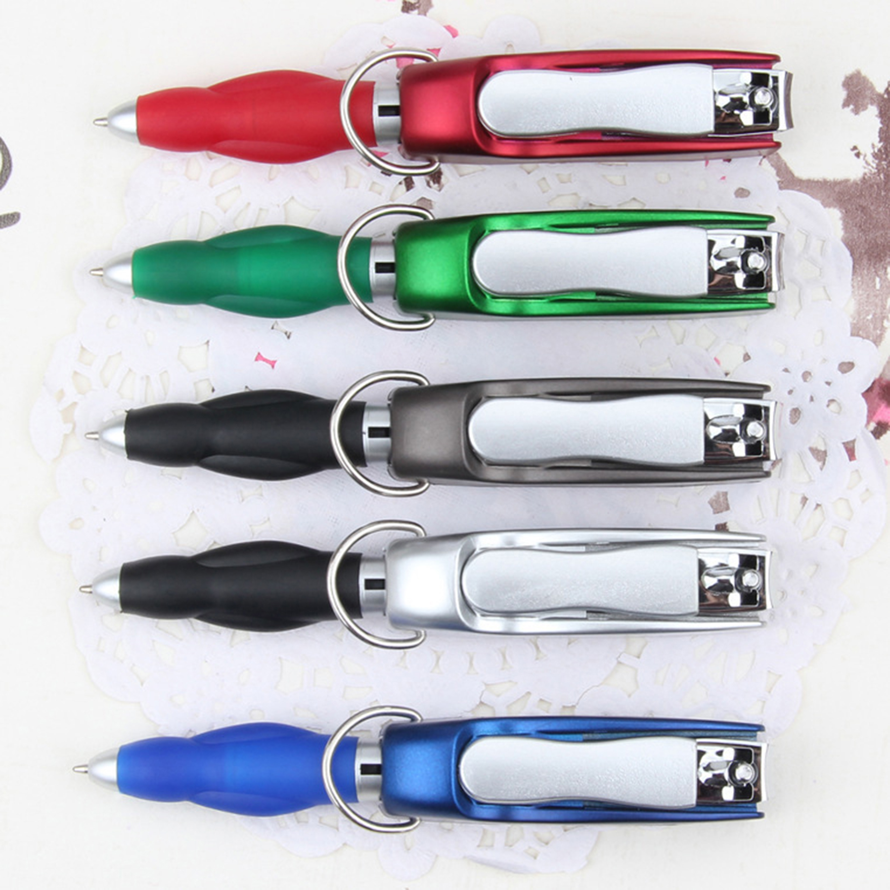 Creative Multifunction Folded Nail Clippers Ballpoint Pen 4