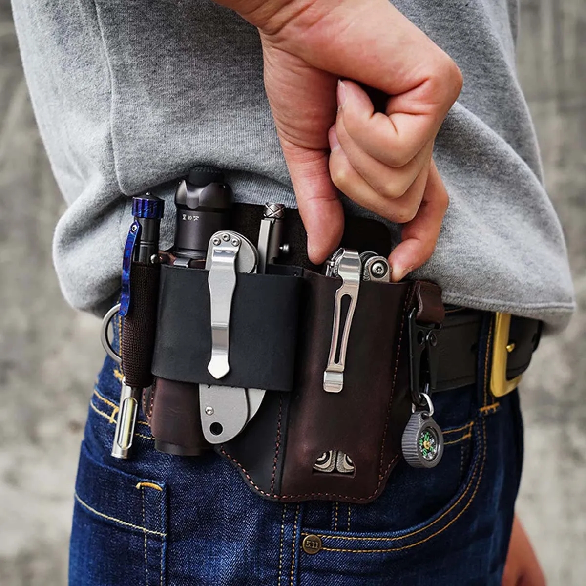 Multitool Leather Sheath for Tool Belt 4