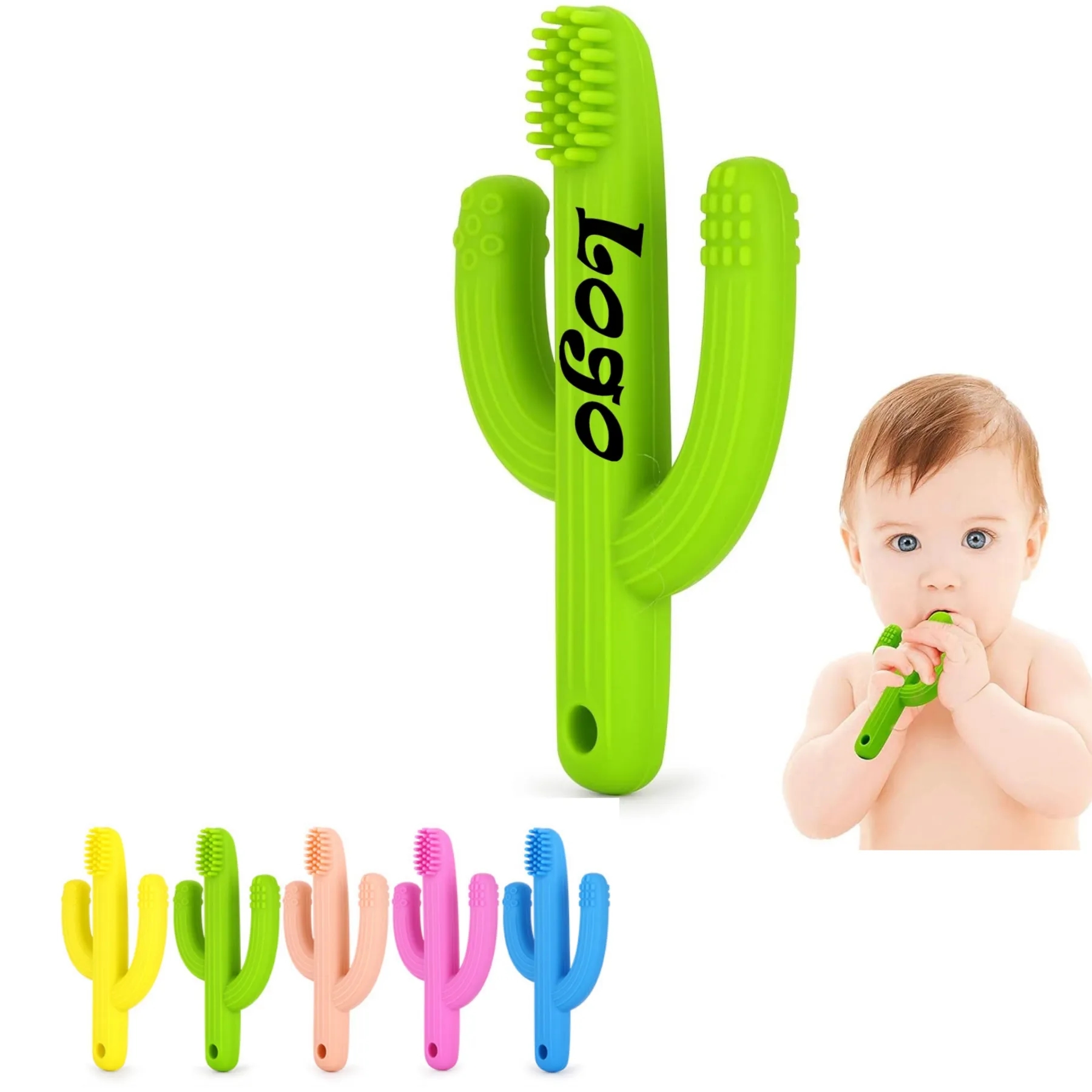 Cactus Teether Baby Toothbrush 2