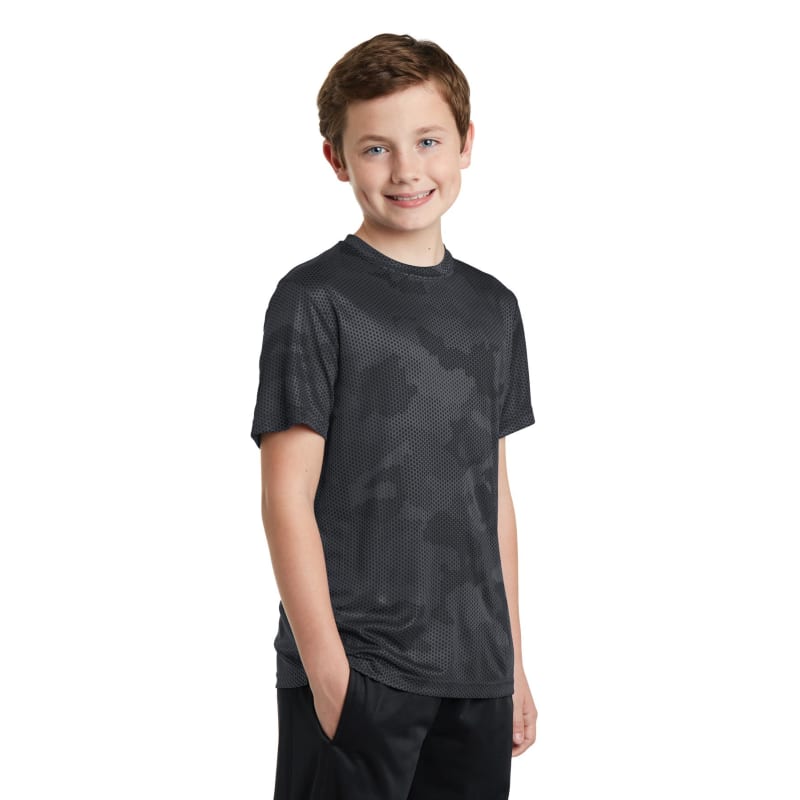 Sport-Tek Youth CamoHex Tee. 40