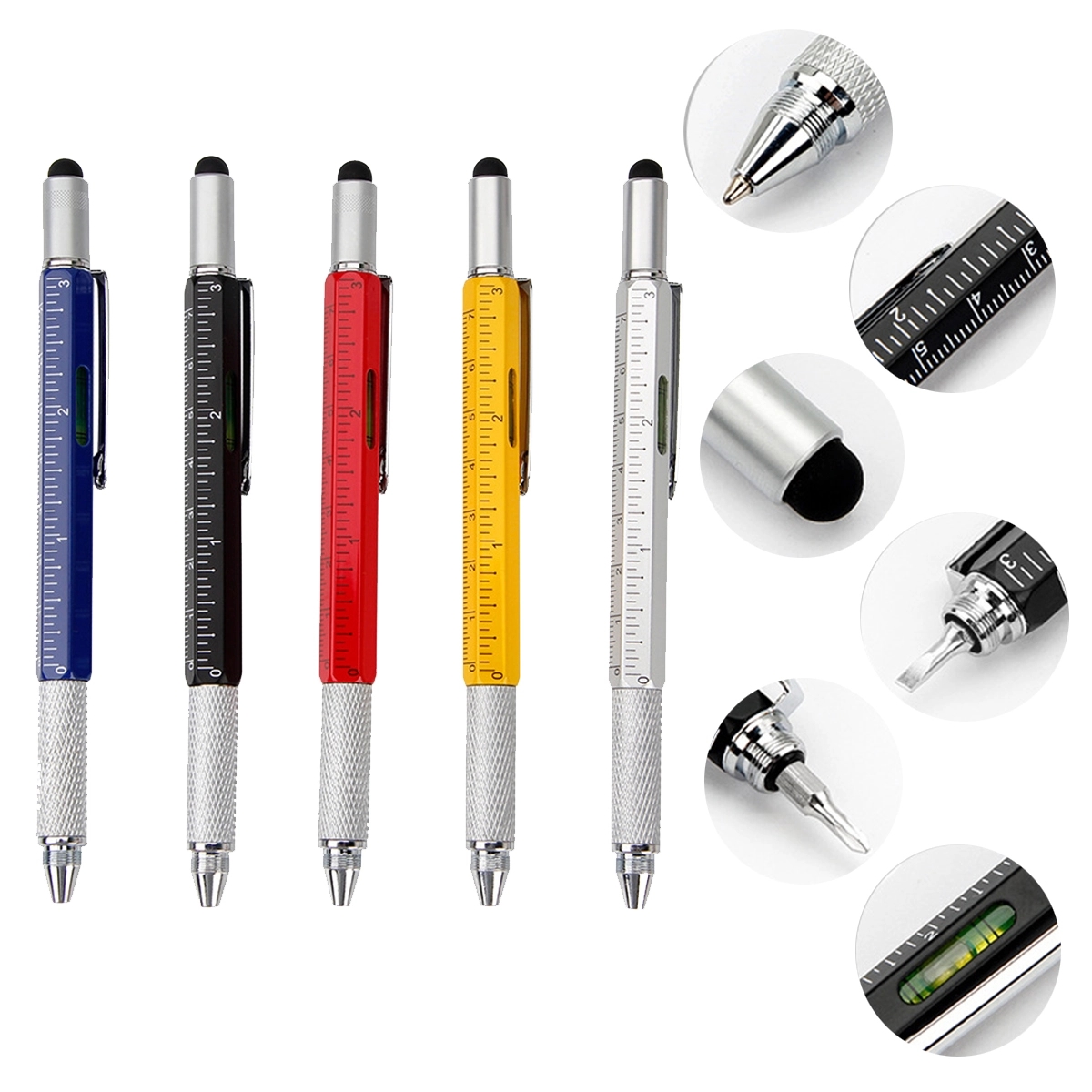 6 in 1 Multifunction Ballpoint Pen