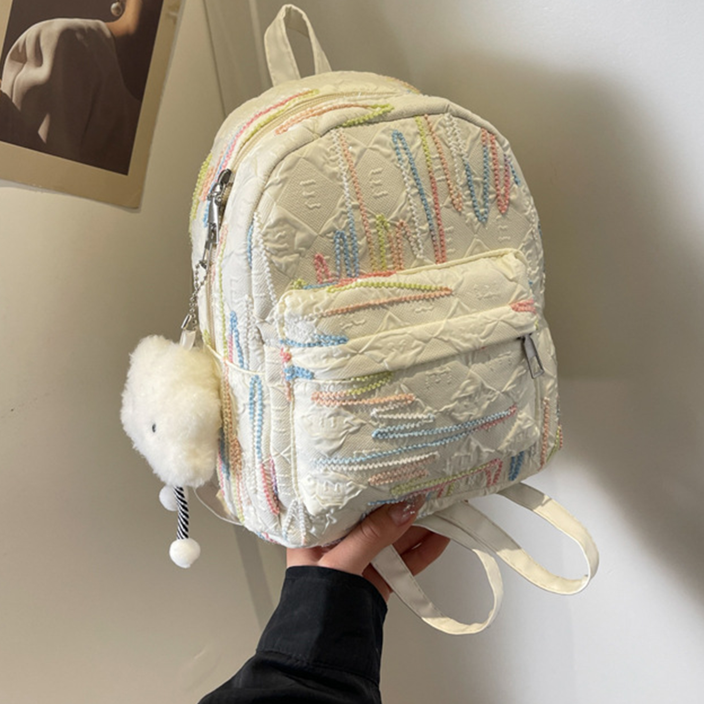 Polyester Simple And Stylish Backpack 1