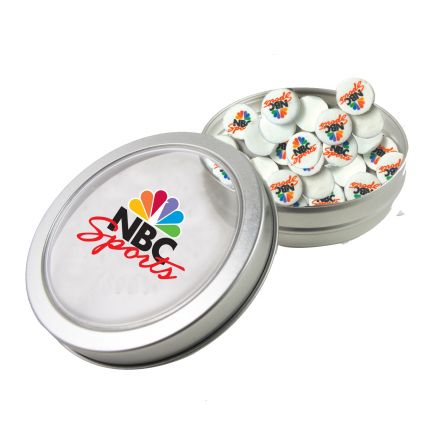Small Top View Tin - Imprinted Round Mints 2