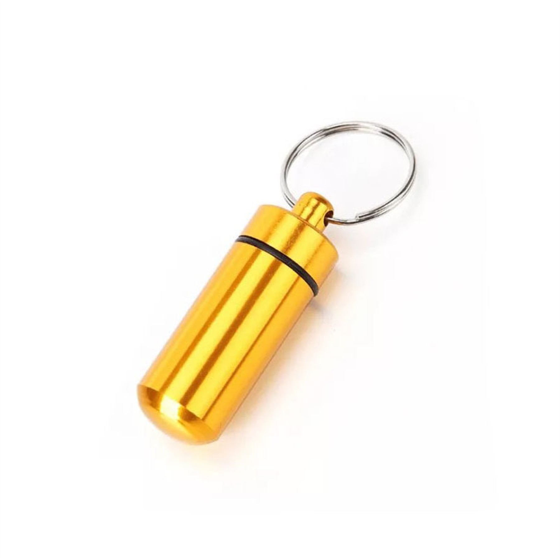 Waterproof Aluminum Pill Box Case With Keychain 8