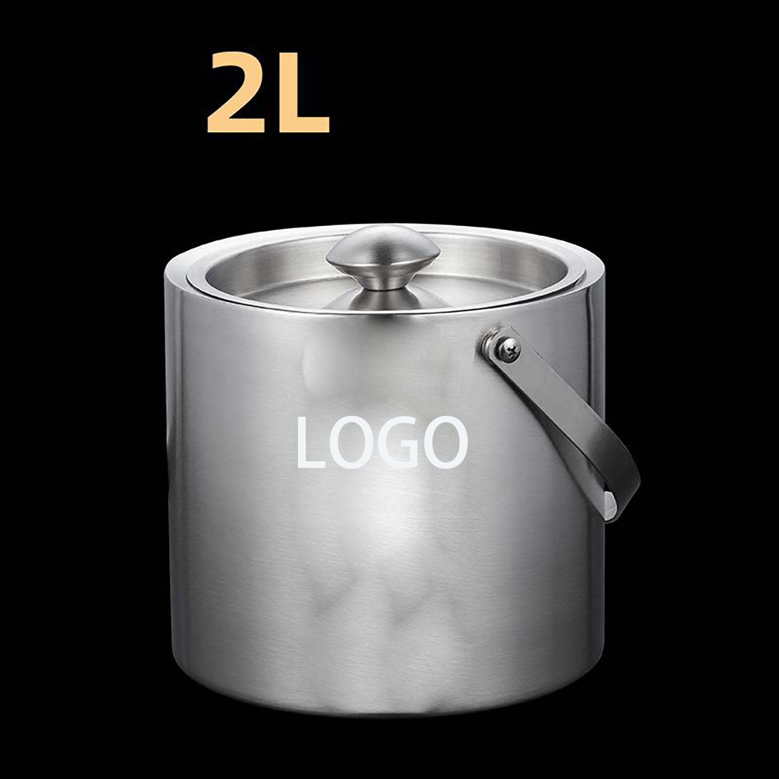 Double Walled Silver Ice Bucket for Party/Home/Event/Gatherings/Restaurants---5.91WX6.42H Inches 1
