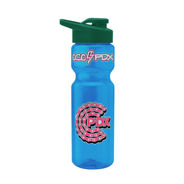 Blazer 28oz Transparent Bike Bottle w/Drink-thru Lid 302