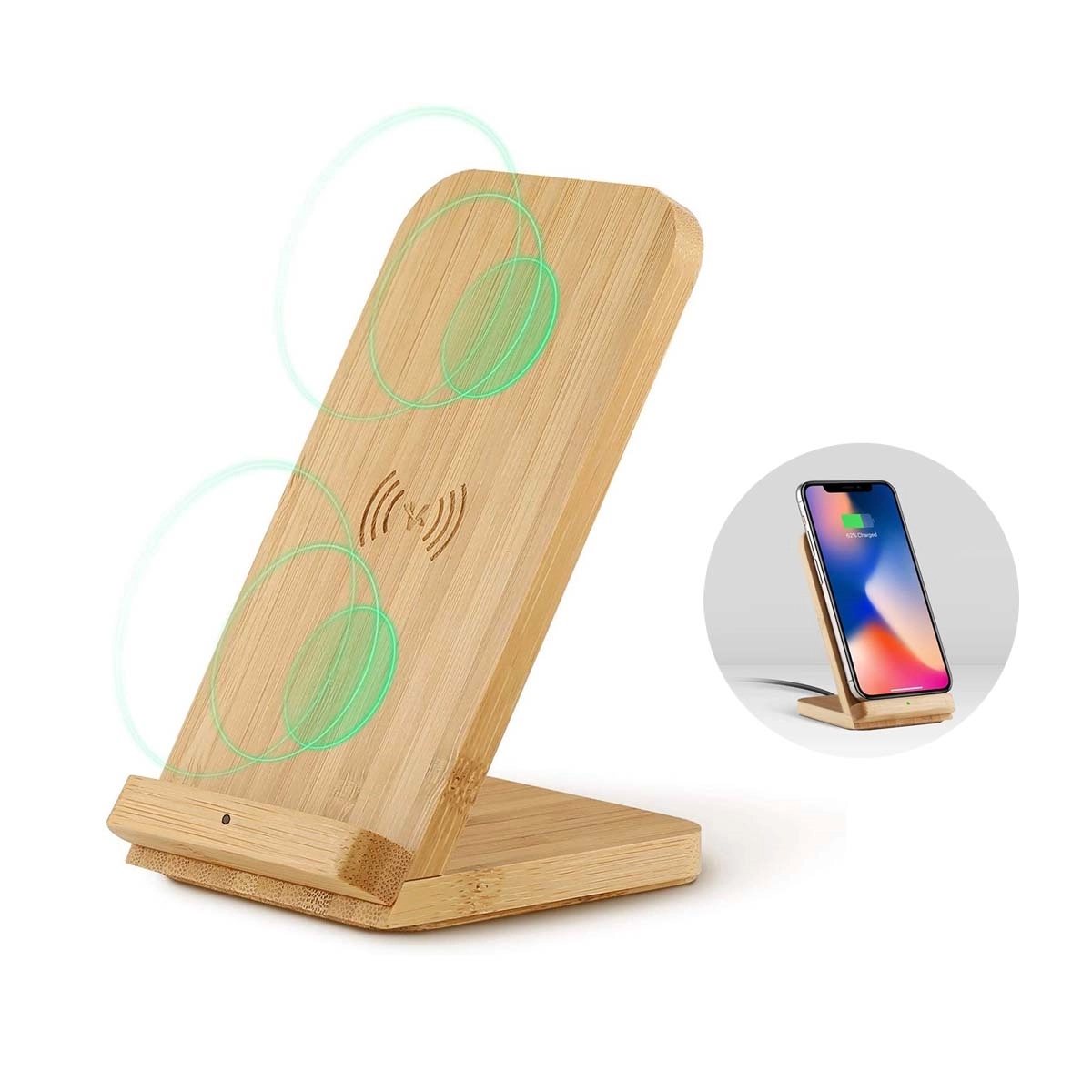 Bamboo Wireless Charging Stand 2