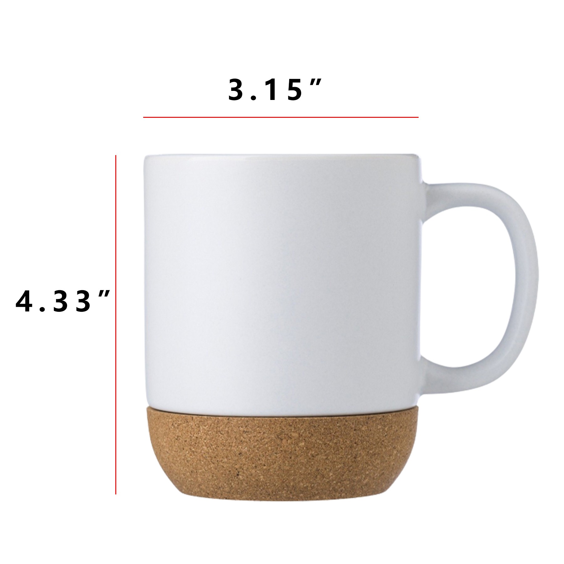 13.5Oz/400Ml Coffee Mug W/ Insulated Cork Coaster 4