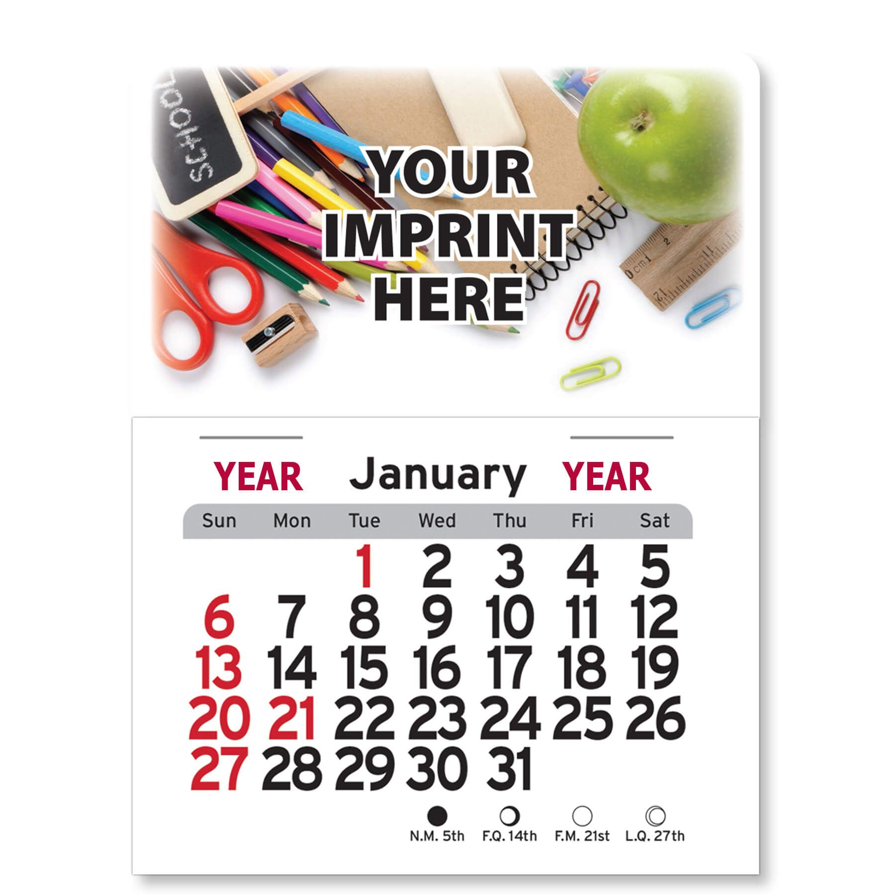 Adhesive Peel-N-Stick® Calendar - Rectangle 17