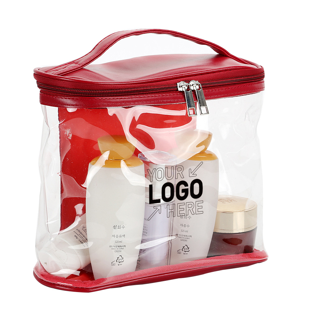 Transparent Makeup Cosmetic Bag With Zipper And Handle 2