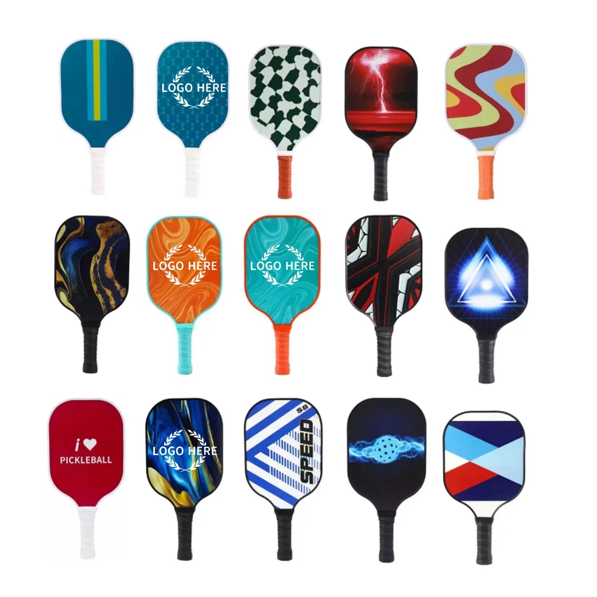 Wooden Pickleball Paddles Set 2